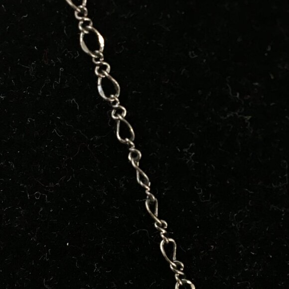 2028 Vintage Style Gunmetal Y Necklace with Red Stones 16-18" Adjustable - Picture 5 of 5